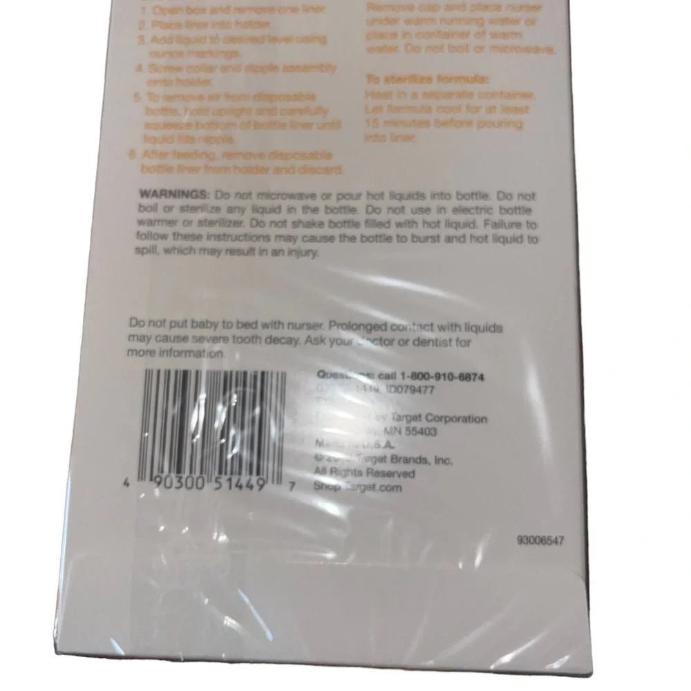 UP & UP 4 oz. Disposable Bottle Liners Drop Ins New Sealed 50 Ct - 3 Boxes - Picture 3 of 3